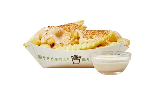 Shake Shack spicy cheese fries with ranch